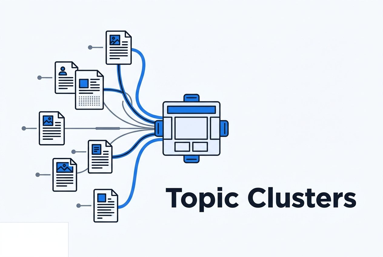 Topic clusters connecting isolated document nodes